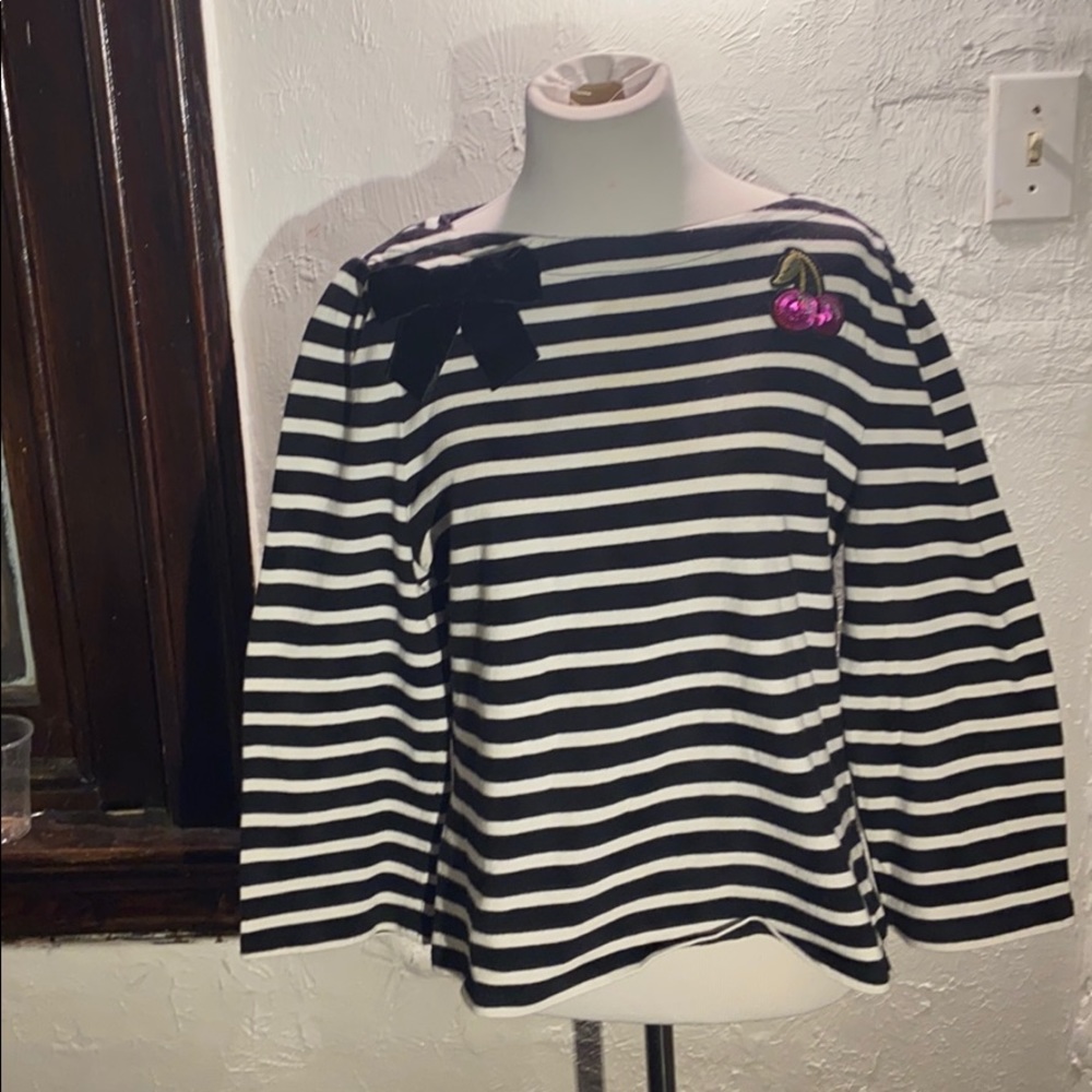 Kate Spade blouse black & white size XL